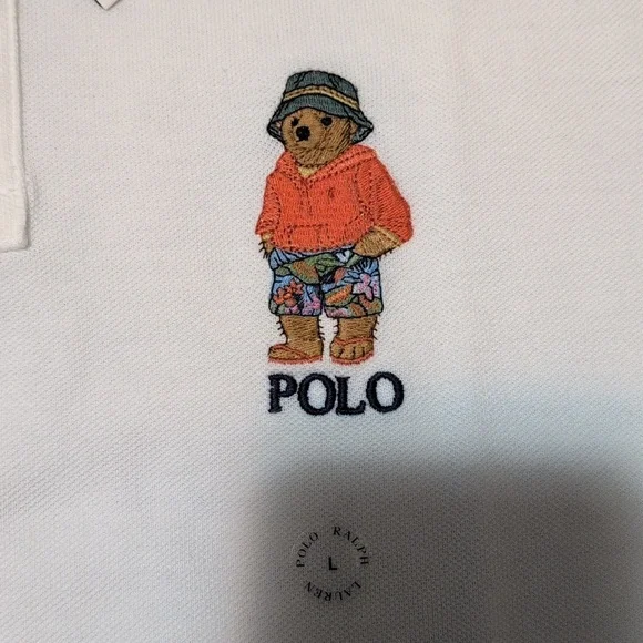 Ralph Lauren Classic Fit Polo Bear Mesh Polo Shirt 100% cotton.